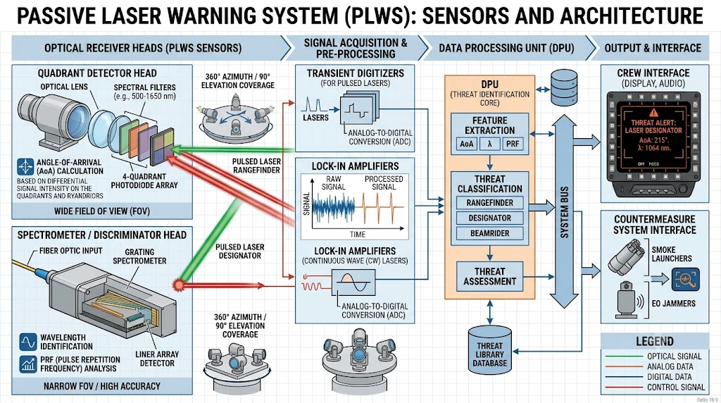 Passive Laser Warning System sensors