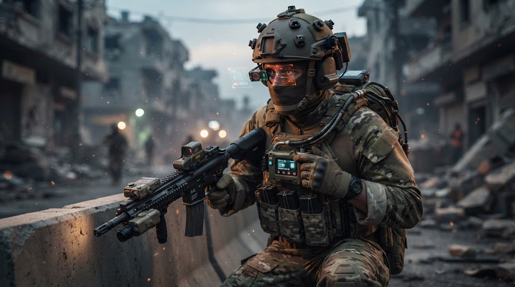 Soldier with integrated LWS gear
