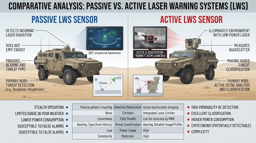 Passive vs Active LWS sensors