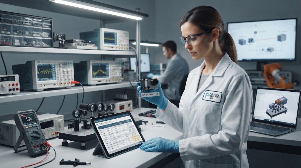 Engineer selecting LRF module