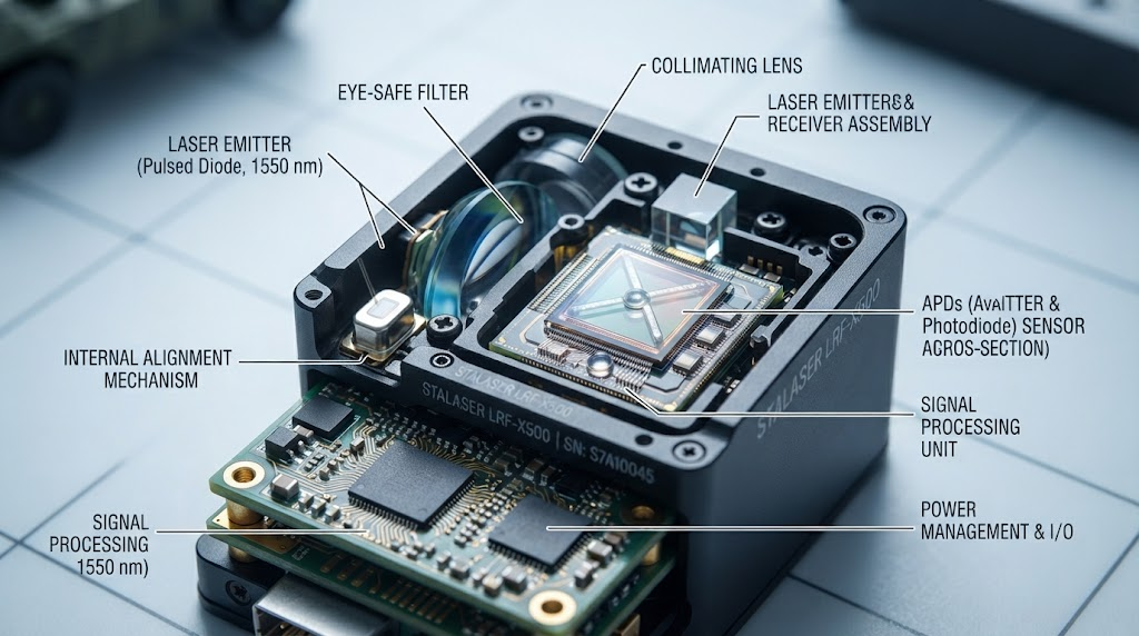 Stalaser LRF module close-up