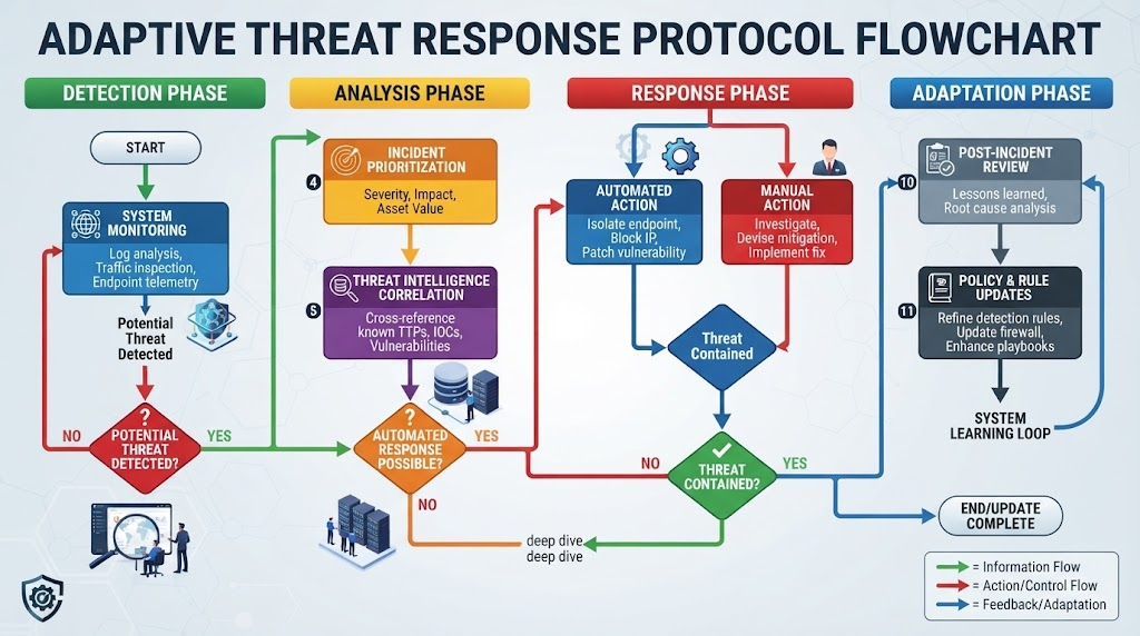 Adaptive Threat Response Protocol flowchart